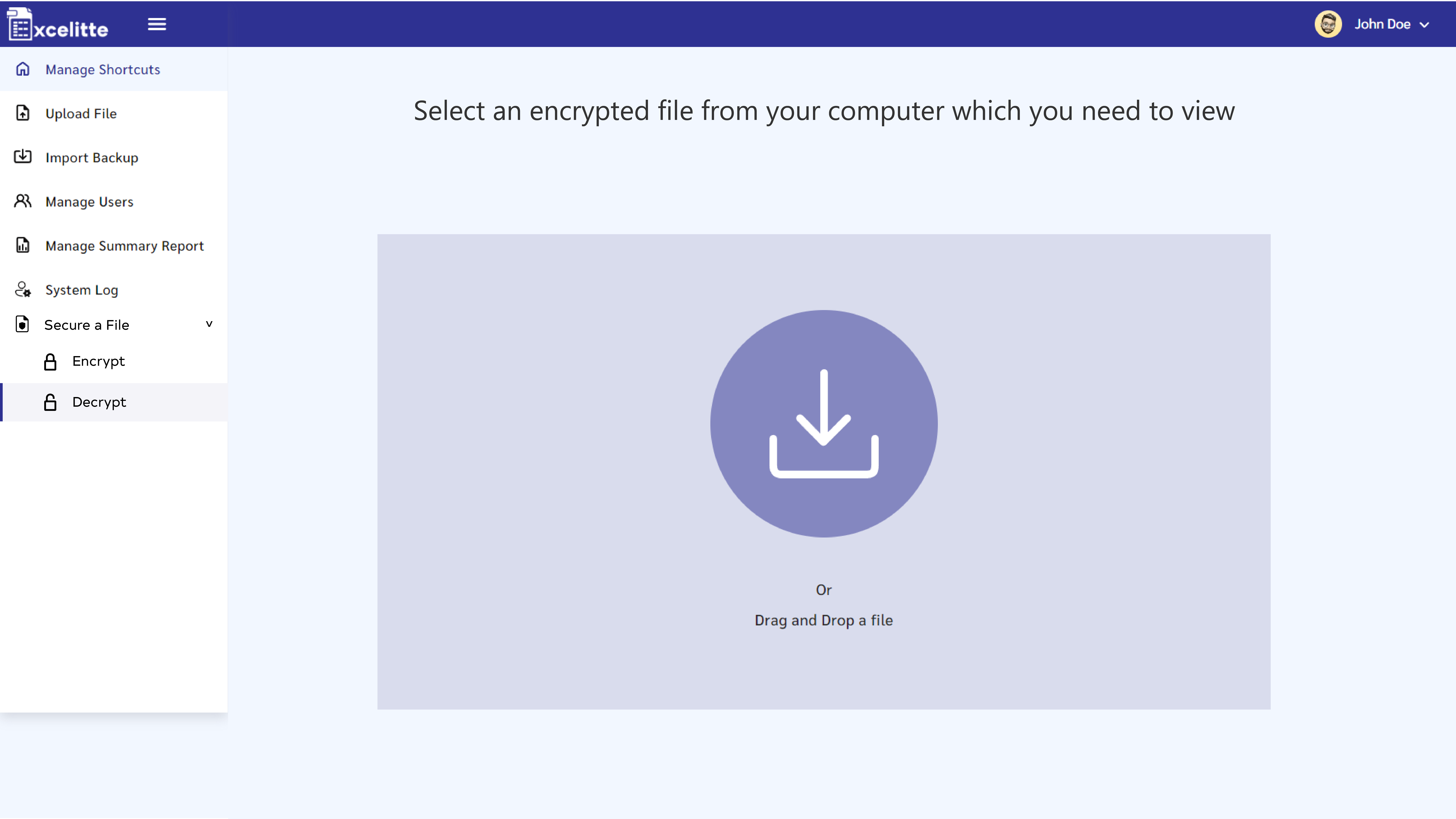 Excelitte Data Encryption, File Encryption and File Share